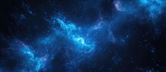 Poster - Abstract galaxy cosmos space background in a 3D cartoon rendering hand drawn illustration