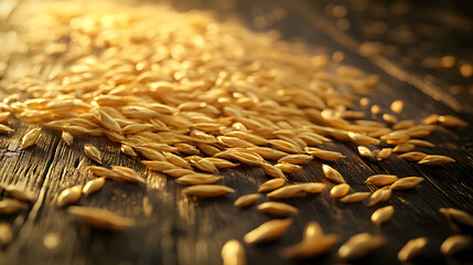 Wheat Grains Scattered