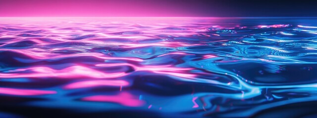 Leinwandbilder - Water surface featuring a creative geometric design rendered in 3D Digital artwork