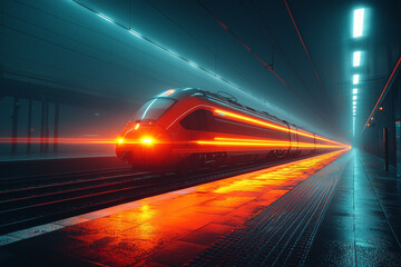 Poster - the rhythmic pulse of a train on the tracks, creating a comforting sense of forward motion. concept 