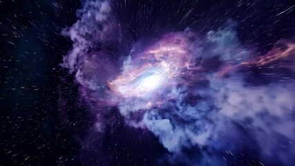 Wall Mural - moving nebulas space travel hyperlapse floating through galaxy stars planet universe cosmic travel o