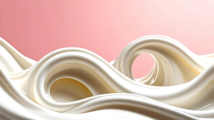Poster - Abstract background of cream waves