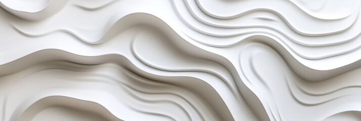 Poster - A stunning and captivating abstract white plywood texture featuring gentle curves and soft waves, making it a perfect choice for minimalist and elegant design projects of various kinds