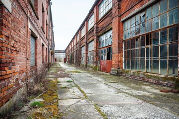Poster - A narrow alley with a fire hydrant in the middle, perfect for urban settings and scenes