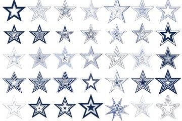 Poster - A cluster of stars shining bright on a white background, ideal for use in illustrations and designs