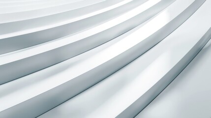 Poster - A close-up shot of a unique white building with curved walls and smooth surface