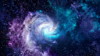 Wall Mural - moving nebulas space travel hyperlapse floating through galaxy stars planet universe cosmic travel o