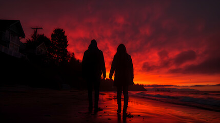 Canvas Print - Dirk And Sunset Mission Maidens Cove.