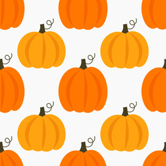 Wall Mural - autumn pumpkins seamless pattern. vector illustration.