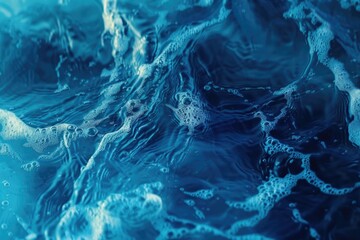 Poster - A close-up view of a wave in a body of water, suitable for use in nature or ocean-themed designs