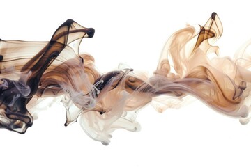 Poster - A detailed shot of smoke particles suspended in the air