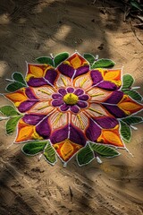 Poster - A vibrant floral pattern on a flat surface