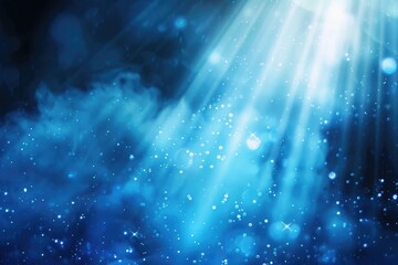 Poster - A bright light breaks through the cloudy sky, illuminating the landscape