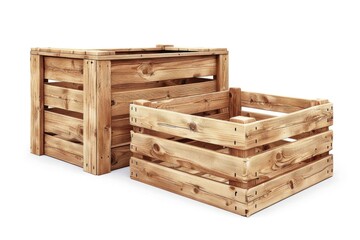 Poster - Two wooden crates placed together