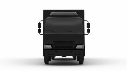 Poster - A black truck sits on a white surface