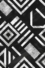 Aufkleber - A close-up shot of a geometric pattern in monochrome tones