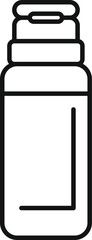 Poster - simple vector of a reusable water bottle with lid, perfect for representing sustainability and hydra