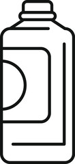Poster - simple line icon of a bottle with a blank label, perfect for showcasing beverage branding