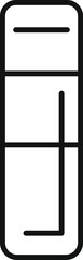 Poster - Lab tube icon representing a measuring cylinder used in a scientific laboratory to accurately measure the volume of liquids