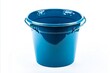 © VISUAL BACKGROUND - A blue plastic bucket on a white background