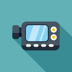 Poster - Underwater camera showing a blank screen displaying recording buttons for starting and stopping