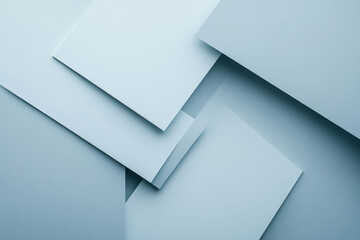 Wall Mural - A minimalist 3D abstract background with simple, geometric shapes in soft greys and whites. The clean, uncluttered design conveys a sense of clarity and professionalism.