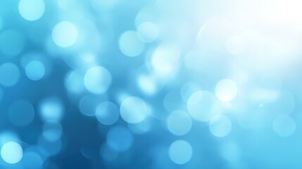 Wall Mural - Abstract Blue Bokeh Background