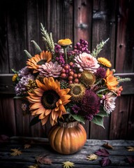 Poster - Autumn Farm Bouquet