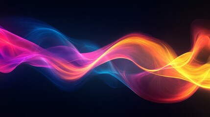 Poster - A vibrant display of intricate light trails highlights futuristic technology and thrilling movement, presented in a captivating abstract style that enchants and captivates the imagination