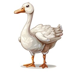 Poster - Geese slime fantasy animal cartoon isolated whitebackground