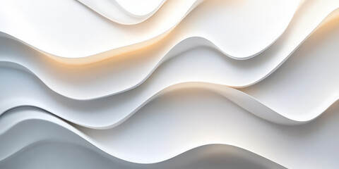 Wall Mural - A sophisticated 3D light white background with subtle gradients and ambient lighting effects. The design has a high-end, elegant feel with smooth textures and a modern finish.