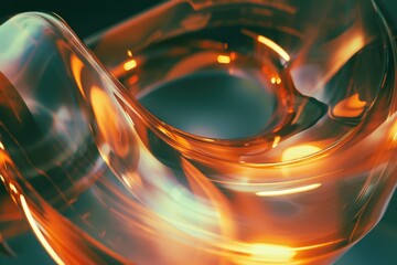 Canvas Print - Close-up shot of a glass object on a table, useful for still life or product photography