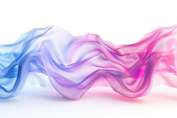 Poster - A vibrant wave of colored smoke on a white surface