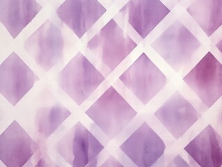 Vintage purple checkered watercolor background