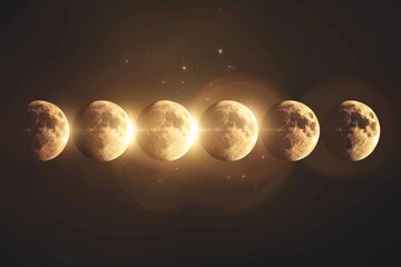 Poster - A representation of the different stages of the lunar cycle