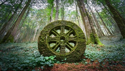 old wooden wheel