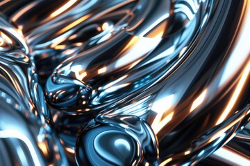 Poster - A detailed view of a metallic surface with a reflective shine