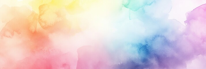 A soft pastel watercolor background with gentle rainbow gradients, perfect for creating an elegant and dreamy atmosphere in your designs Generative AI