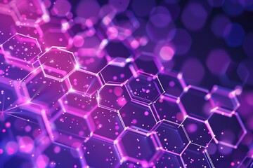Aufkleber - A collection of purple hexagons on a purple background