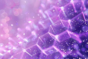 Poster - Purple background with many stars, ideal for astronomy or technology concepts