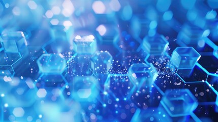 Poster - A collection of cubes suspended in mid-air, offering creative possibilities for futuristic and sci-fi themed designs