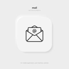 Aufkleber - New message notification concept on realistic smartphone mockup. New email pop up. Incoming, open messaging. Chatting, mail, post, letter symbol, sign, emblem with new notification for UI UX website