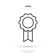 Wall Mural - badge icon on isolated white background. award, medal, badge symbol, sign.