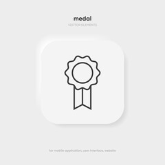 Wall Mural - badge icon on isolated white background. award, medal, badge symbol, sign.