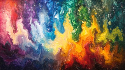 Wall Mural - Colorful Abstract Fluid Art