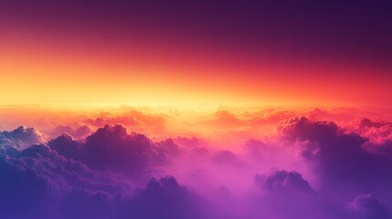 Canvas Print - Majestic Sunset Above the Clouds