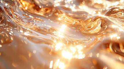 Canvas Print - Golden Water Aesthetic