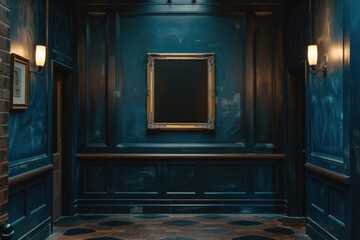 Poster - A cozy room with a picture frame on the wall, great for home decor and interior design inspiration