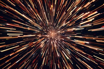 Wall Mural - A firework exploding in the dark night sky with stars and clouds