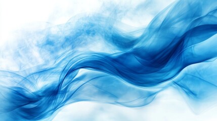 Canvas Print - Abstract Blue Smoke Background